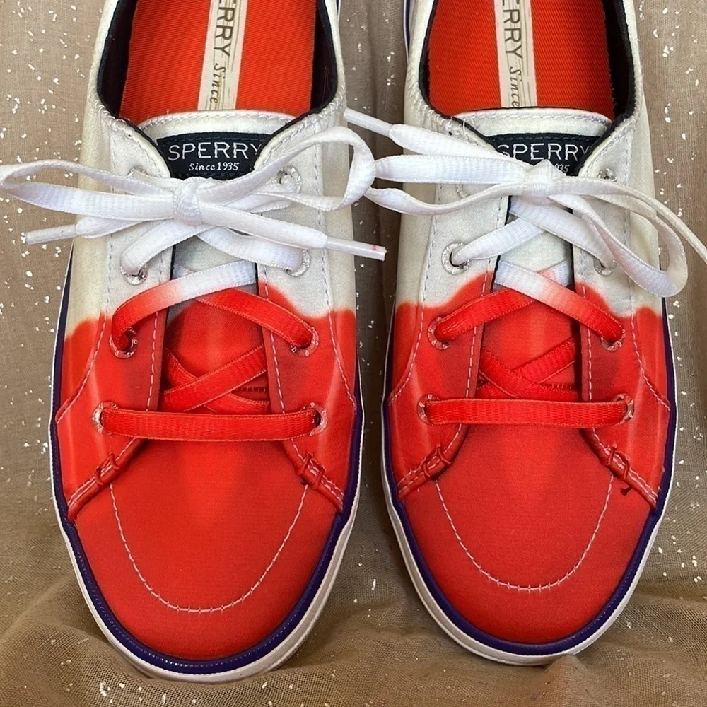 Brand New Sperry x Popsicle Red White & Blue Patriotic American Lace Up Sneakers